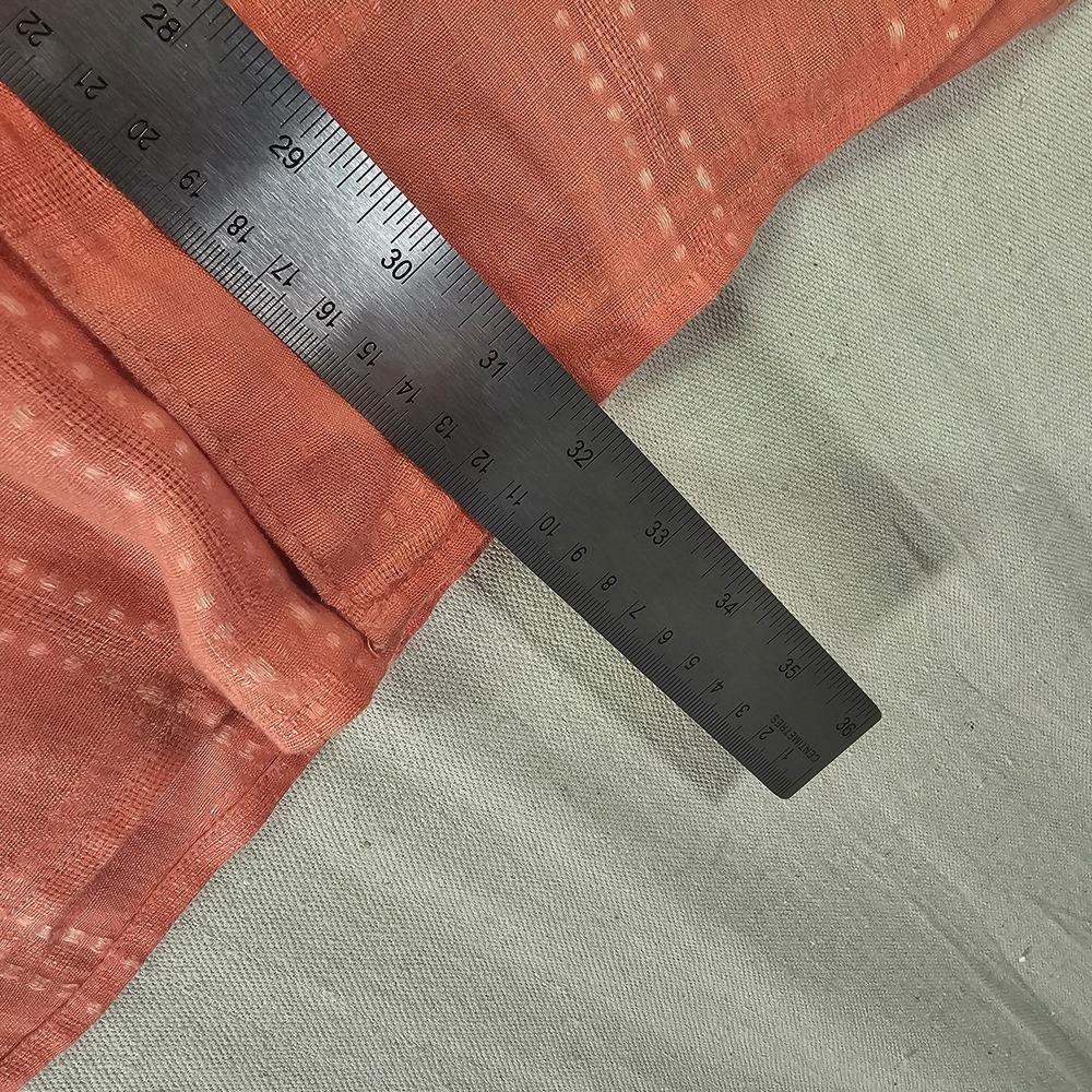 TOMMY BAHAMA Corsica Stitched Plaid Men's XL Orange Button Up 100% Linen T31947 - Picture 6 of 9